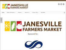 Tablet Screenshot of janesvillefarmersmarket.com